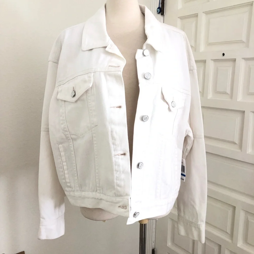 NWT Scotch & Soda 100% Cotton Off-White Denim Jacket XL - Picture 5 of 13